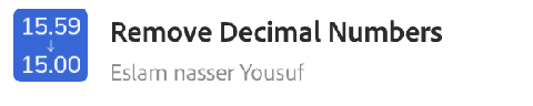 Remove Decimal Numbers